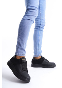 SLW151 Boost Bağcıklı Cilt Süet Erkek Günlük Sneaker Ayakkabı CSST - Siyah SLW151 Boost Bağcıklı Cilt Süet Erkek Günlük Sneaker Ayakkabı CSST - Siyah