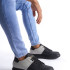 SLW151 Boost Bağcıklı Cilt Süet Erkek Günlük Sneaker Ayakkabı CSST - Siyah/Gri
