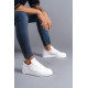 ALC Collection SLW152 Cool Bağcıklı Cilt Erkek Günlük Spor Klasik Ayakkabı CBT - Beyaz