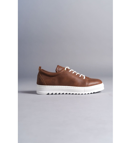 ALC Collection SLW152 Cool Bağcıklı Cilt Erkek Günlük Spor Klasik Ayakkabı CBT -  Taba