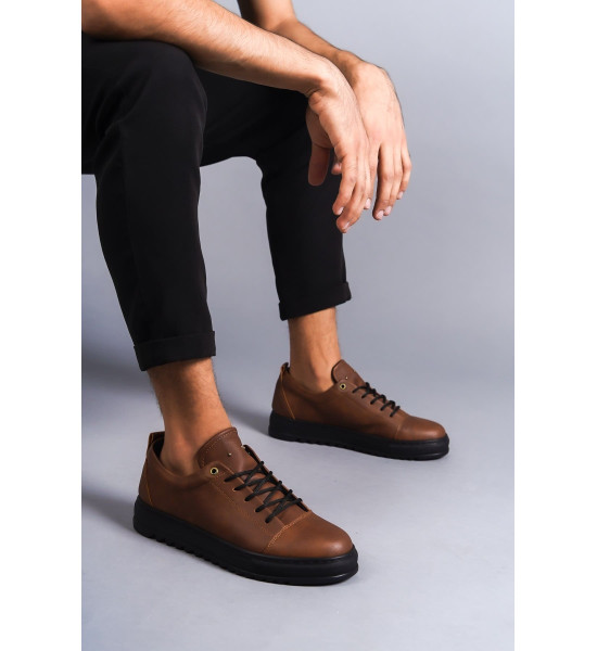ALC Collection SLW152 Cool Bağcıklı Cilt Erkek Günlük Spor Klasik Ayakkabı CST - Taba