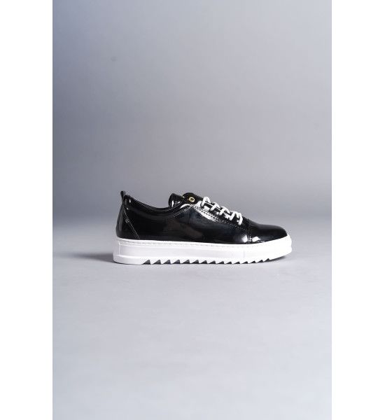 ALC Collection SLW152 Cool Bağcıklı Rugan Erkek Günlük Spor Klasik Ayakkabı RBT - Siyah