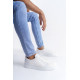 ALC Collection SLW166 Prestige Bağcıklı Cilt Kapitone Desenli Erkek Günlük Sneaker Ayakkabı CBT - Beyaz