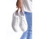 ALC Collection SLW166 Prestige Bağcıklı Cilt Kapitone Desenli Erkek Günlük Sneaker Ayakkabı CBT - Beyaz