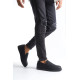 ALC Collection SLW180 Estilo X Bağcıksız Cilt Erkek Günlük Spor Klasik Ayakkabı CST - Siyah