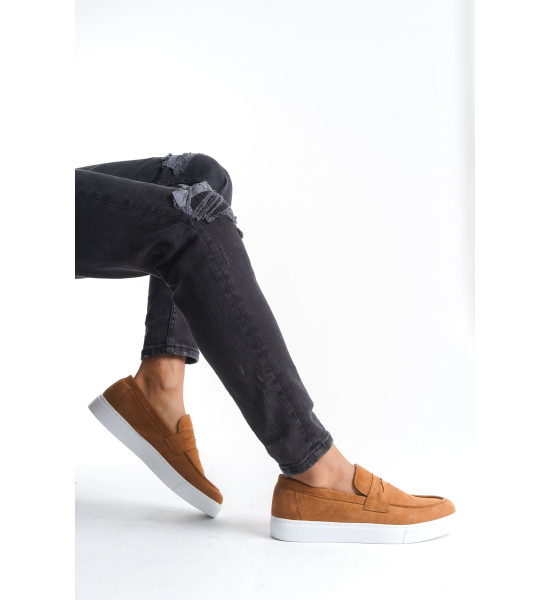 ALC Collection SLW180 Estilo X Bağcıksız Süet Erkek Günlük Spor Klasik Ayakkabı SBT - Taba