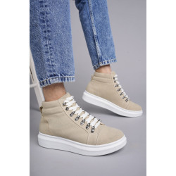 SLW206 Ottawa Bağcıklı Süet Erkek Günlük Spor Bot BT - Krem