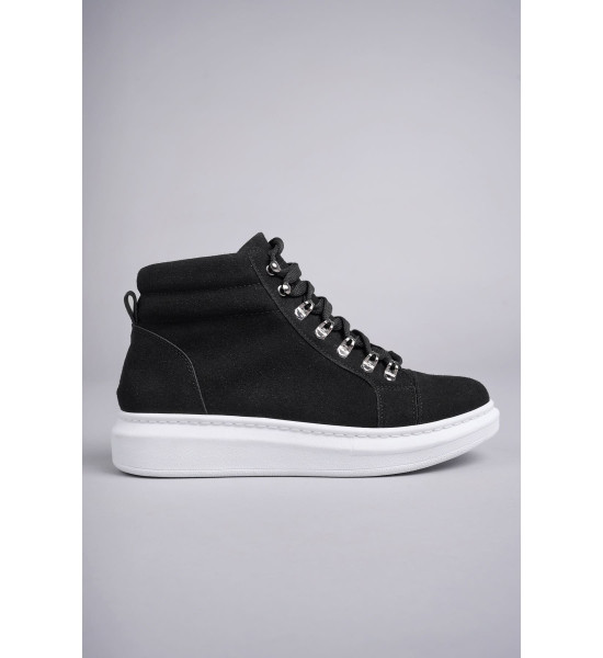 ALC Collection SLW206 Ottawa Bağcıklı Süet Erkek Günlük Spor Bot BT - Siyah