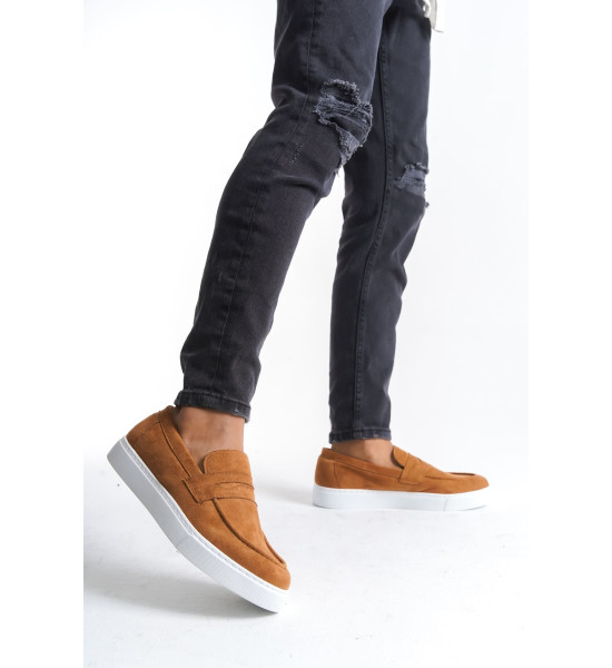 ALC Collection SLW180 Estilo X Bağcıksız Süet Erkek Günlük Spor Klasik Ayakkabı SBT - Taba