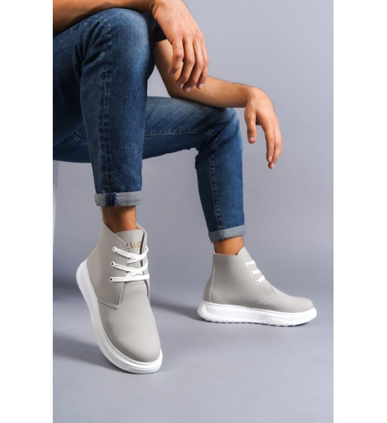 ALC Collection SLW204 Franca Bağcıklı Süet Erkek Spor Bot BT - Gri