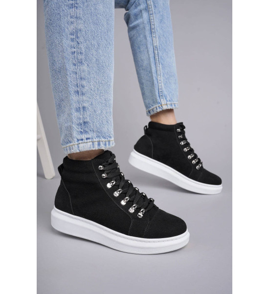 ALC Collection SLW206 Ottawa Bağcıklı Süet Erkek Günlük Spor Bot BT - Siyah