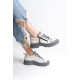 ALC Collection AGATHA Bağcıklı Fermuarlı Ortopedik Taban Kadın Sneaker Spor Ayakkabı CGT - Krem