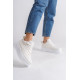 ALC Collection ALESSI Bağcıklı Ortopedik Taban Kadın Sneaker Spor Ayakkabı CBT - Kırık Beyaz