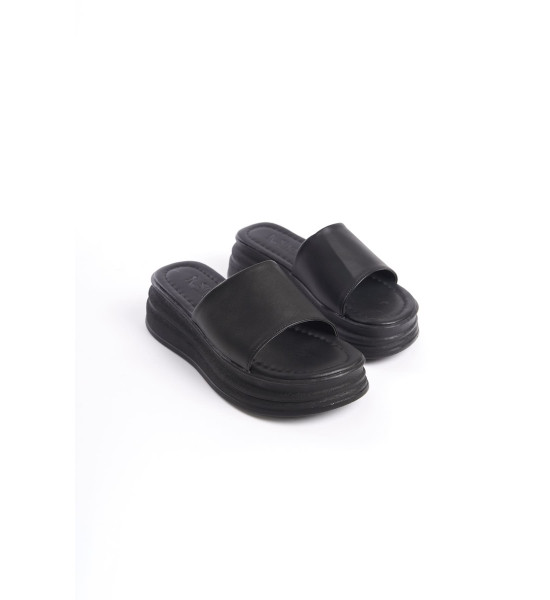 ALC Collection ALICE Düz Topuklu Kalın ve Ortopedik Taban Kadın Terlik  CST - Siyah