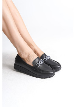 ANNA Ortopedik Rahat Taban Toka Detaylı Klasik Kadın Babet Anne Ayakkabısı  CST - Siyah