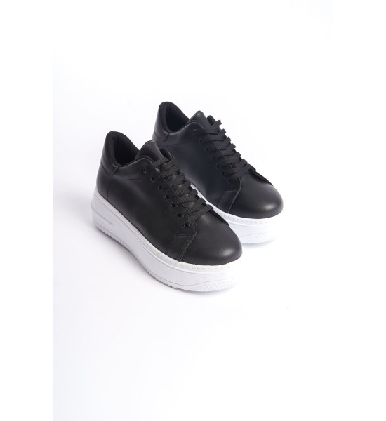 ALC Collection BIANA Bağcıklı Ortopedik Taban Kadın Sneaker Spor Ayakkabı  CBT - Siyah