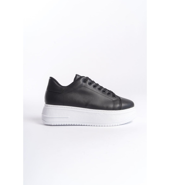 ALC Collection BIANA Bağcıklı Ortopedik Taban Kadın Sneaker Spor Ayakkabı  CBT - Siyah