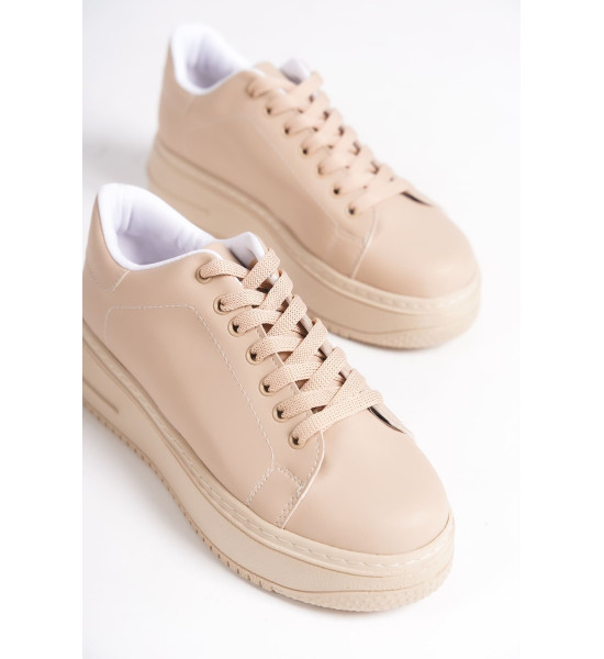ALC Collection BIANA Bağcıklı Ortopedik Taban Kadın Sneaker Spor Ayakkabı CTT - Ten