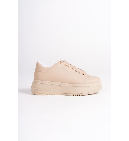 ALC Collection BIANA Bağcıklı Ortopedik Taban Kadın Sneaker Spor Ayakkabı CTT - Ten