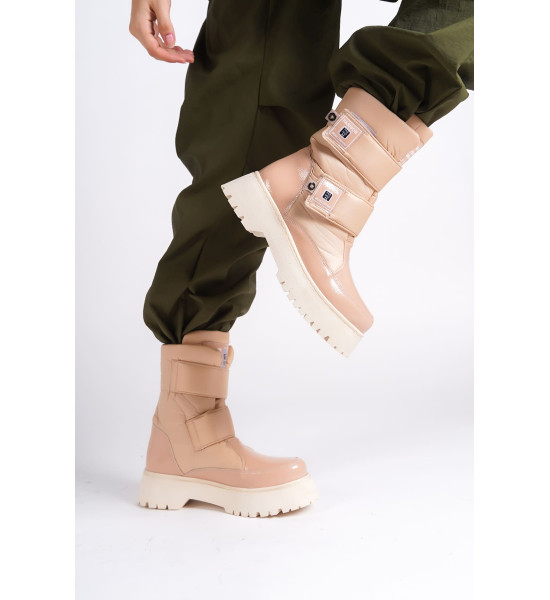 ALC Collection ELISA Cırt Cırtlı  Paraşüt Kumaş Rugan Kadın Bot RTT - Ten