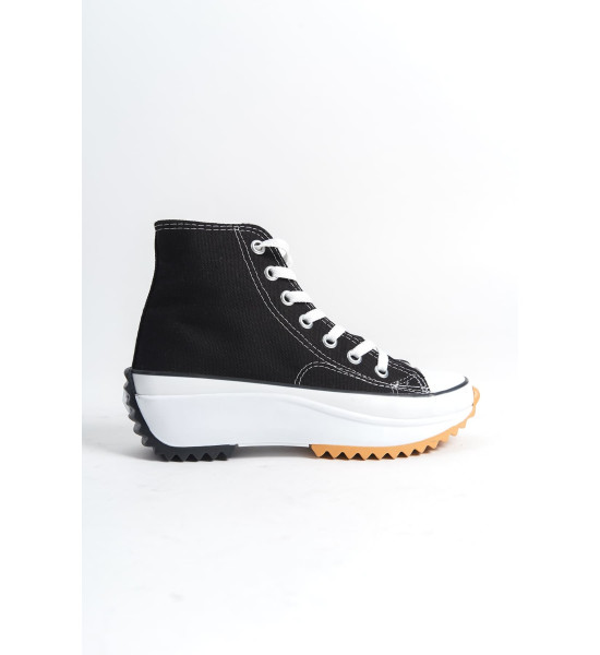 ALC Collection ROMA Bağcıklı Ortopedik Taban Kadın Sneaker Spor Ayakkabı  TBT - Siyah