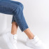 VALENCIA Bağcıksız Cırt Cırtlı Ortopedik Taban Kadın Sneaker Spor Ayakkabı CBT - Beyaz