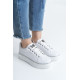 ALC Collection MINA Bağcıklı Ortopedik Taban Kadın Sneaker Spor Ayakkabı  CBT - Beyaz/Gümüş