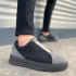 JY007 Alba Bağcıksız Süet Erkek Günlük Sneaker Ayakkabı SST Gri/Siyah