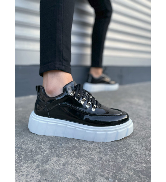 ALC Collection JY010 Cloud Bağcıklı Rugan Erkek Günlük Sneaker Ayakkabı RBT - Siyah