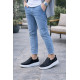 ALC Collection JY049 Ease Bağcıksız Erkek Günlük Cilt Spor Sneaker Ayakkabı CBT - Siyah