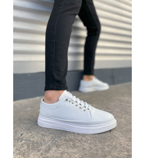 ALC Collection JY0535 Prime Bağcıklı Cilt Erkek Günlük Sneaker Ayakkabı CBT - Beyaz
