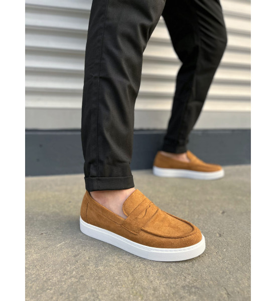 ALC Collection JY180 Estilo X Bağcıksız Süet Erkek Günlük Spor Klasik Ayakkabı SBT - Taba