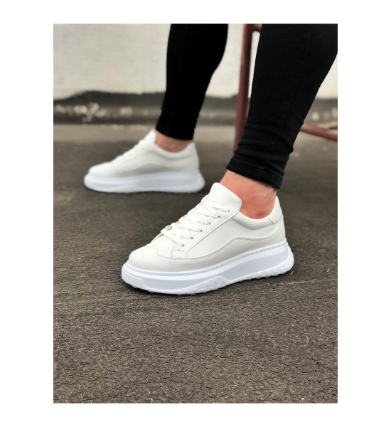 ALC Collection JY507 Alone Bağcıklı Cilt Erkek Günlük Sneaker Ayakkabı CBT Beyaz