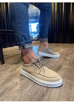 JY-T12 Velaro Bağcıklı Süet Erkek Günlük Spor Klasik Ayakkabı SBT - Krem JY-T12 Velaro Bağcıklı Süet Erkek Günlük Spor Klasik Ayakkabı SBT - Krem