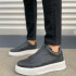 JY007 Alba Bağcıksız Cilt Erkek Günlük Sneaker Ayakkabı CBT Siyah