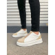 ALC Collection JY007 Alba Bağcıksız Süet Cilt Erkek Günlük Sneaker Ayakkabı SCBT Bej/Beyaz