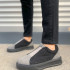 JY007 Alba Bağcıksız Süet Erkek Günlük Sneaker Ayakkabı SST Gri/Siyah