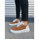 ALC Collection JY010 Cloud Bağcıklı Süet Erkek Günlük Sneaker Ayakkabı SBT - Taba/Beyaz