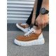 ALC Collection JY010 Cloud Bağcıklı Süet Erkek Günlük Sneaker Ayakkabı SBT - Taba/Beyaz