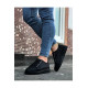 ALC Collection JY026 Astor Erkek Günlük Lastikli Cilt Spor Sneaker Ayakkabı CST - Siyah
