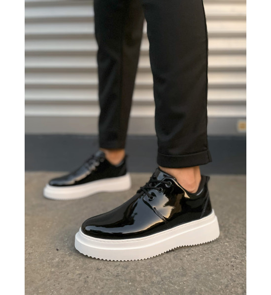 ALC Collection JY03 Luxor Bağcıklı Rugan Erkek Günlük Spor Klasik Ayakkabı RBT - Siyah