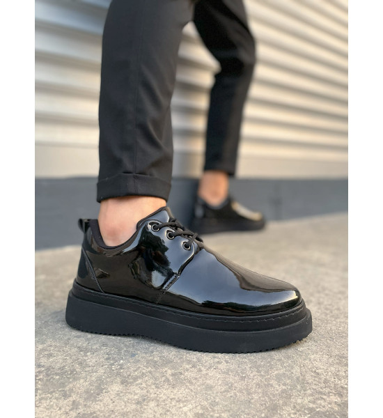 ALC Collection JY03 Luxor Bağcıklı Rugan Erkek Günlük Spor Klasik Ayakkabı RST - Siyah