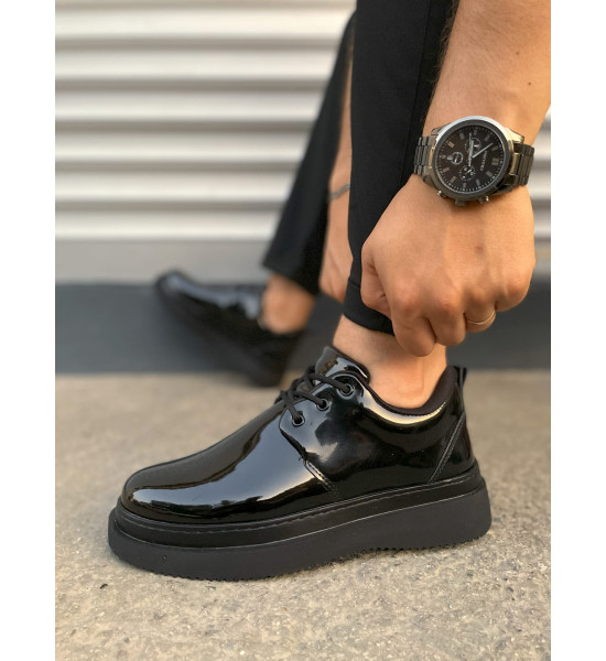 ALC Collection JY03 Luxor Bağcıklı Rugan Erkek Günlük Spor Klasik Ayakkabı RST - Siyah