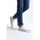 ALC Collection JY0422 Luke Bağcıklı Keten Kumaş Erkek Günlük Sneaker Ayakkabı KBT - Beyaz