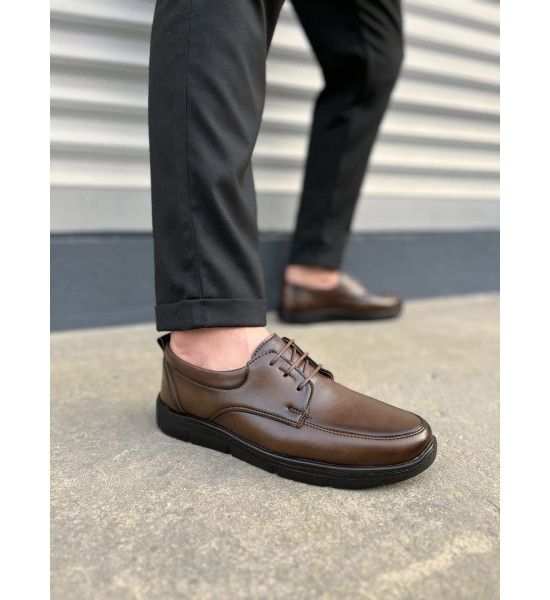 ALC Collection JY0510 Clasica Bağcıklı Cilt Erkek Günlük Klasik Ayakkabı CST - Kahverengi