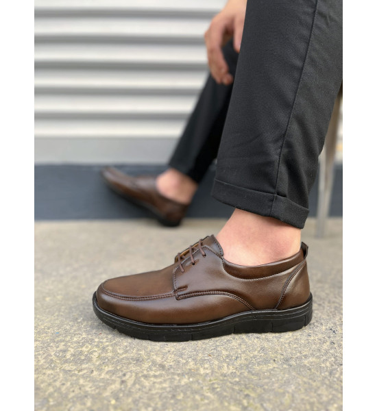 ALC Collection JY0510 Clasica Bağcıklı Cilt Erkek Günlük Klasik Ayakkabı CST - Kahverengi