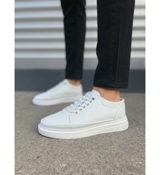 ALC Collection JY0535 Prime Bağcıklı Cilt Erkek Günlük Sneaker Ayakkabı CBT - Beyaz