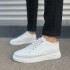 JY0535 Prime Bağcıklı Cilt Erkek Günlük Sneaker Ayakkabı CBT - Beyaz