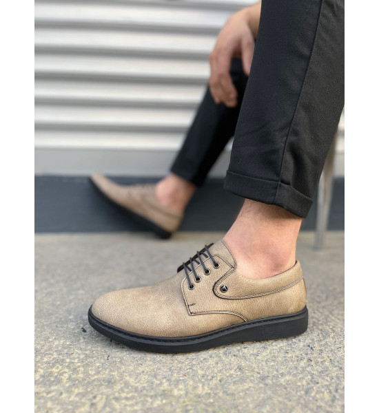 ALC Collection JY0610 Clasico Bağcıklı Cilt Erkek Günlük Klasik Ayakkabı CST - Gri