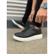 ALC Collection JY151 Boost Bağcıklı Cilt Erkek Günlük Sneaker Ayakkabı CBT - Siyah